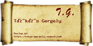 Tőkés Gergely névjegykártya